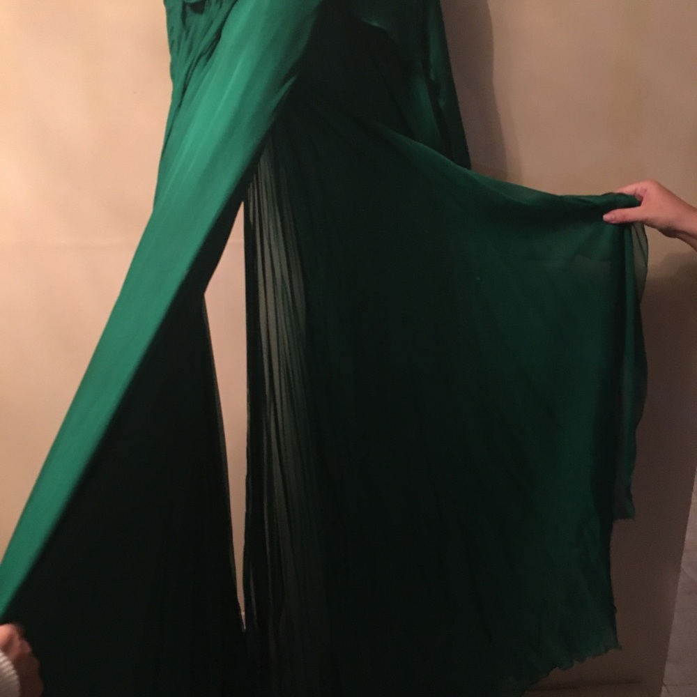 Alberto Makali Green Long Silk Gown Size 8 - Picture 7 of 16